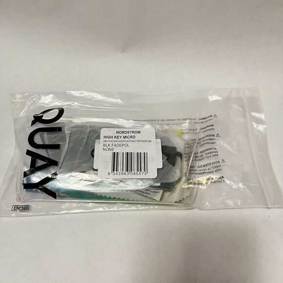 Quay High Key Medium (Micro) Polarized Sunglasses Black Fade Aviators - Picture 1 of 8